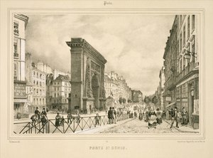 Porte St Denis by Philippe (after) Benoist