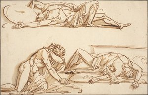 Achilles and Patroclus by Philippe Auguste Hennequin