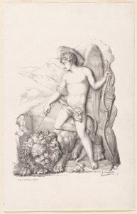 Love Vanquishing a Lion by Philippe Auguste Hennequin