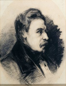 Profile Portrait of Godefroy Cavaignac by Philippe Auguste Jeanron