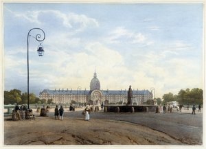 The Hôtel des Invalides seen from the Champ de Mars - in Promenade dans Paris et ses environs, by Jacottet and Benoist, ed. Gihaut by Philippe Benoist