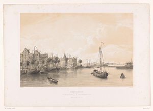 View of the Westerdok in Amsterdam (Views in Amsterdam series) by Philippe Benoist