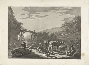 Landscape with Milkmaid and Wooden Bridge