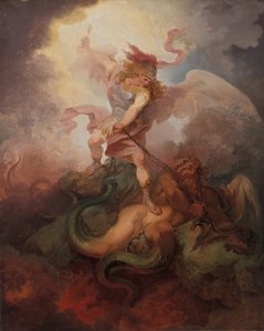 The Angel Binding Satan by Philippe Jacques de Loutherbourg