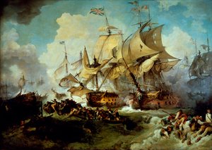 The Battle of the 1st June by Philippe Jacques de Loutherbourg