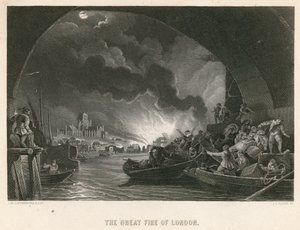 The Great Fire of London by Philippe Jacques de Loutherbourg