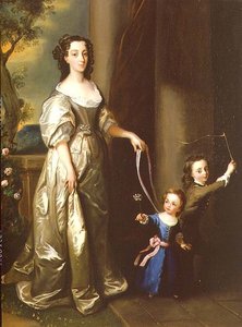 Portrait of Mrs Thomas Fane with her children John and Anne by Philippe Mercier