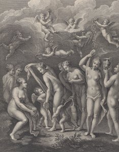 Hera, Aphrodite, and Athena Preparing Themselves for the Contest of Beauty by Philippe Simonneau