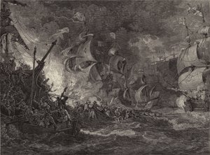 Defeat of the Spanish Armada by Philippe de (after) Loutherbourg
