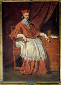 Full-length portrait of Cardinal de Richelieu (1585-1642). Painting by Philippe de Champaigne