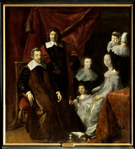 The family of Henri Louis Habert de Montmort, on the right, Henriette-Marie de Buade de Frontenac. Painting by Philippe De Champaigne by Philippe de Champaigne