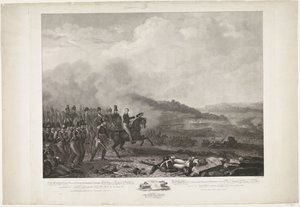 Prince of Orange Leading the Dutch Troops in the Battle of Quatre-Bras, 1815 by Philippus Velijn