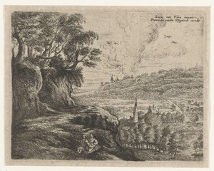 Landscape with a Man, Woman, and Child by Philips Augustijn Immenraet