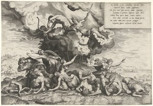 Apollo and Diana Kill the Children of Niobe by Philips Galle