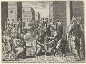 Christ Blessing the Children by Philips Galle