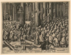 Faith (Fides), Plate 1 of the Series "The Seven Virtues" by Philips Galle