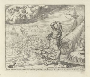 God Commands Jonah to Go to Nineveh (History of Jonah) by Philips Galle