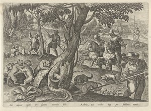 Wild Cat Hunt (series title: Hunting Scenes)