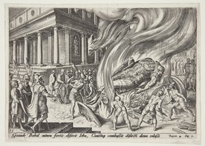 Jehu Destroying the Temple and Statue of Baal