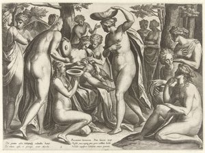Education of Adonis (The Story of Adonis) by Philips Galle