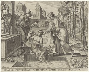 Elders Trying to Seduce Susanna by Philips Galle