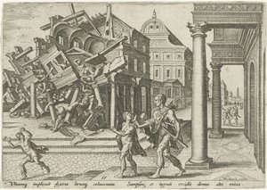 Samson Destroys the Temple of the Philistines