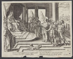 St. Stephen Before the High Priest and the Council by Philips Galle
