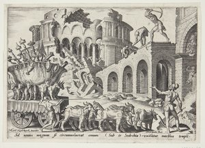 The Chaldeans Carrying Away the Temple Treasures by Philips Galle