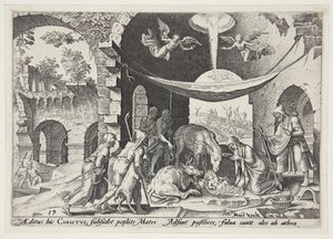 The Adoration of the Shepherds by Philips Galle