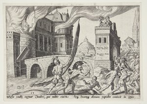 The Capture of Tirsah by Philips Galle