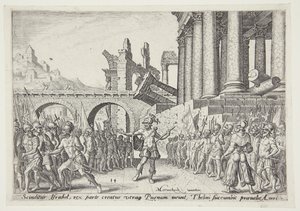 The People of Israel Divided Between Tibni and Omri by Philips Galle