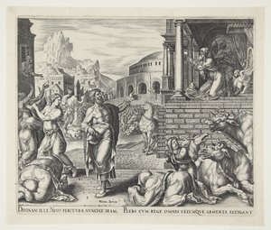 The People of Nineveh Repenting upon Hearing the Prophecies of Jonah by Philips Galle