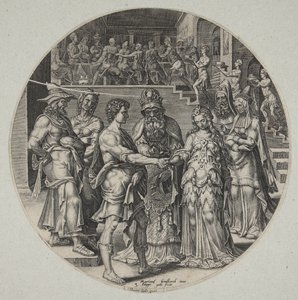 The Wedding of Samson and the Philistine Woman by Philips Galle
