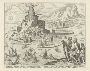 Lighthouse of Alexandria, The Eight Wonders of the World (series title) by Philips Galle