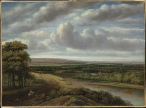 An Extensive Wooded Landscape by Philips Koninck