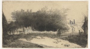 Landscape with a White Fence by Philips Koninck