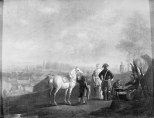 Lady and Gentleman Conversing by Philips Wouwerman