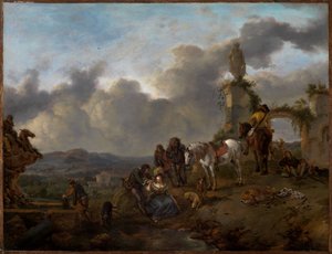 Resting Hunting Party by Philips Wouwerman