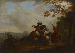 Scene from a Cavalry Battle by Philips Wouwerman