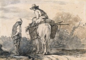 Two Travellers in Conversation by Philips Wouwerman
