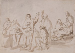 Peasants in a Tavern, c.1662 by Phillips de Koninck