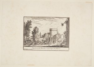 Sepulchre of Metella or Capo di Bove by Philothée Francois Duflos