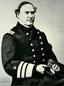Portrait of David Glasgow Farragut; captured New Orleans in 1862 and Mobile Bay by Photographer American