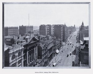 Collins Street, Looking West, Melbourne by Photographer Australian