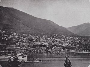 Nelson, from across the Kootenay River by Photographer Canadian
