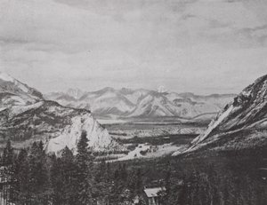 The Bow Valley, in the Canadian National Park; Canadian Pacific Railway by Photographer Canadian