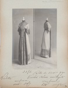 Album Page: House of Worth, Dinner Gown