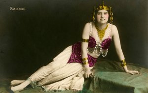 Salome Posed Seductively in a Revealing Costume