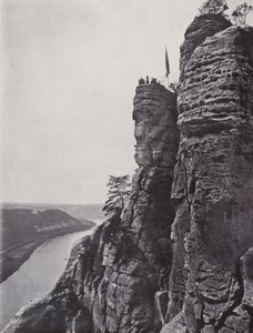 Bastei Rocks (b/w photo)