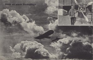 French aviator Louis Bleriot and his monoplane by Photographer German